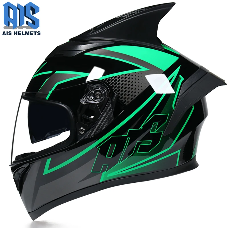 Новейший мотоциклетный шлем на все лицо для мужчин и женщин рыцарские теплые