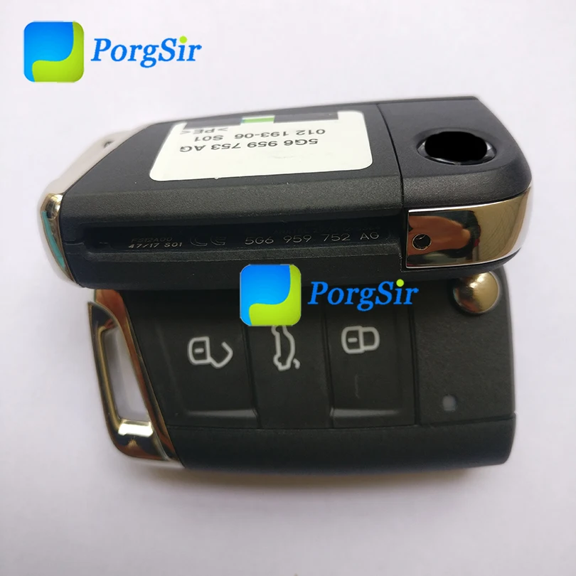 Ключ дистанционного управления с 3 кнопками 434 МГц для телефона лезвием HU66 FCCID: 5G6