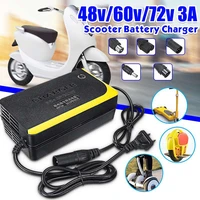 48v 3a charger electric scooter power supply 5 type connectors adapter for li ion battery self balancing scooter balance bike