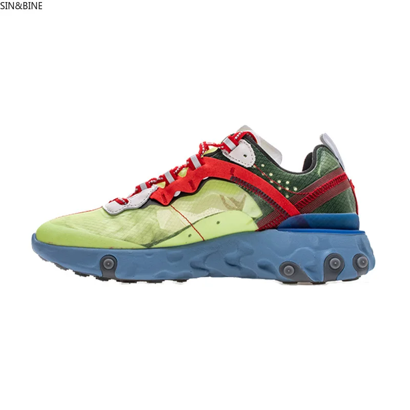 Мужские и женские кроссовки для бега react element 87 55 камуфляжные с красными орбитами