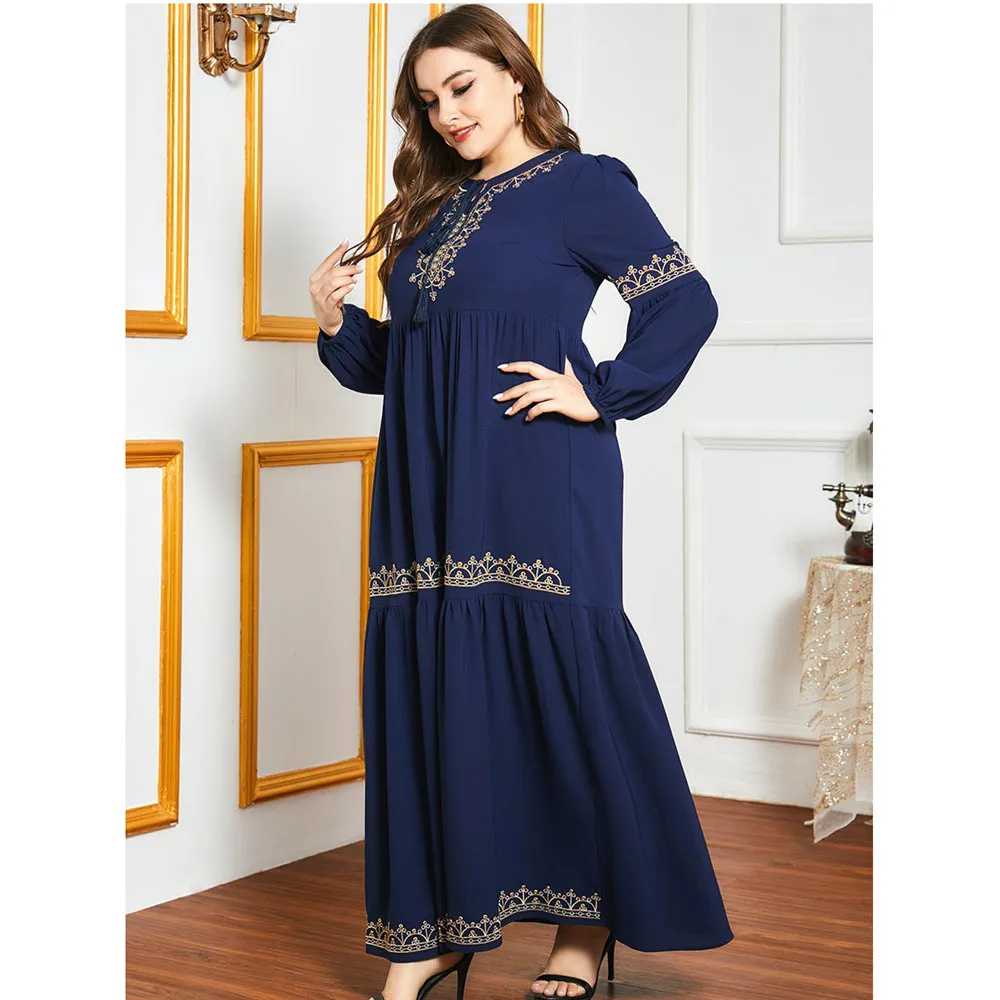 

Eid Ramadan Abaya Dubai Kaftan Turkey Muslim Women Maxi Dress Loose Moroccan Caftan Party Gown Islamic Clothing Arab Robe Abayas
