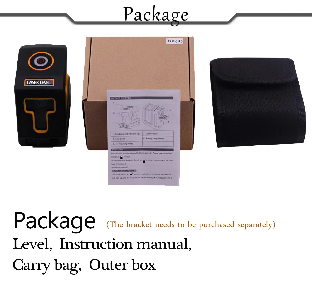 Borbede лазерный уровень Красного/зеленого цвета кронштейн горизонтальный