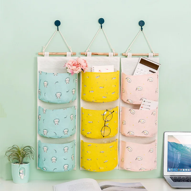 

Convenience Storage Bag Imitation Hemp Cute Paper Towel Tool Documents Desk Organizer Household Gadgets Small Items Accessories