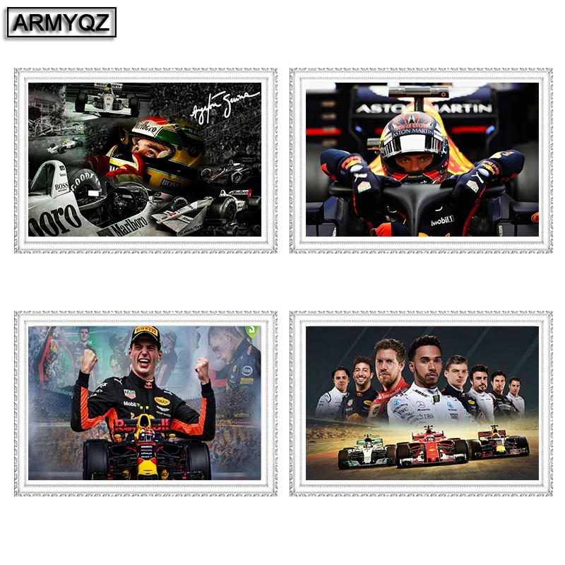 Алмазная живопись полная квадрат/круглый бур Racer 5D страз вышивка крестом гонки F1 Картина.