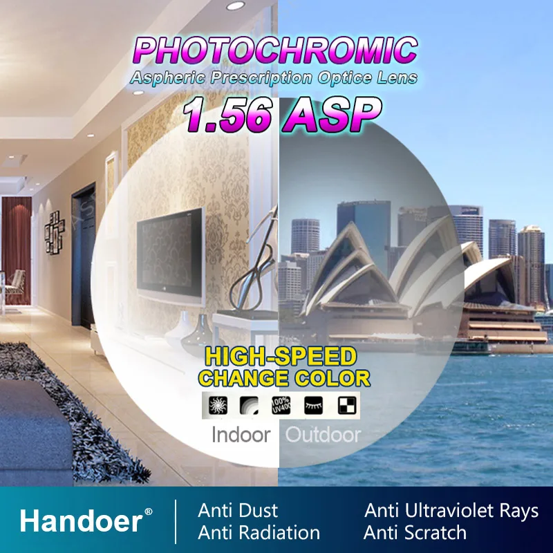 Handoer 1 61 защита от синего излучения фотохромные серые линзы для цифрового