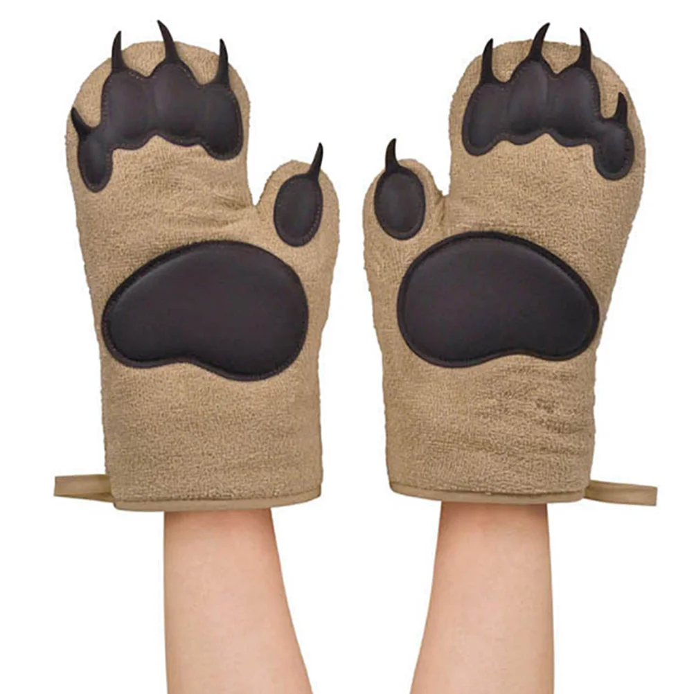 1 пара хлопковые термостойкие перчатки для духовки|Перчатки и рукава духовки| |