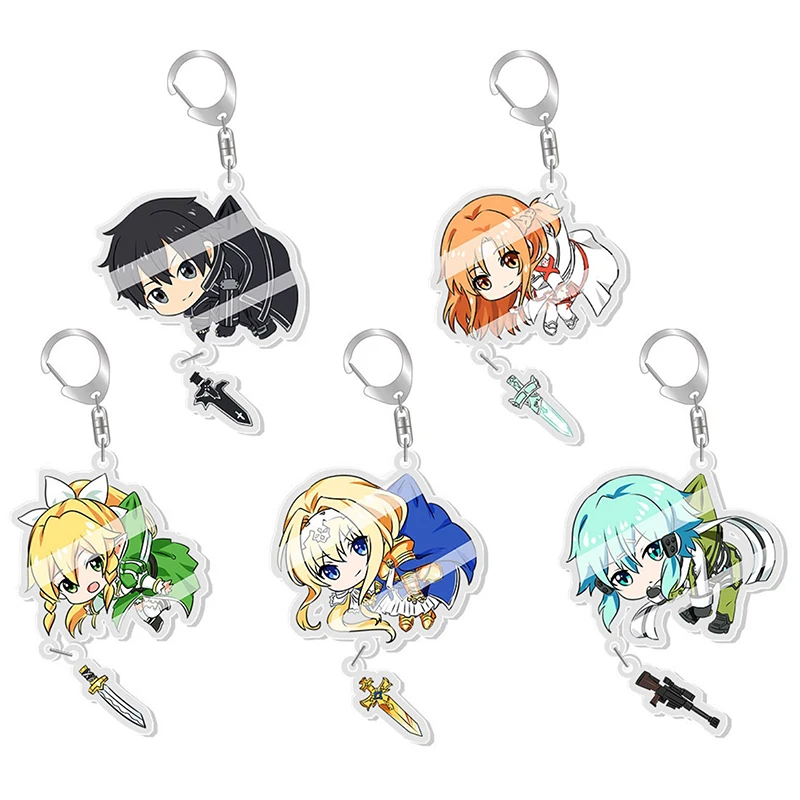 Брелок с искусственным мечом онлайн Kirito Asuna Yuuki Asada Shino версия Q Прекрасная