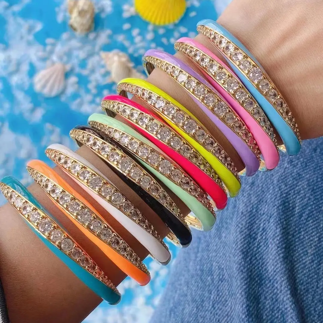 

3 шт., эмалированный браслет на запястье для женщин