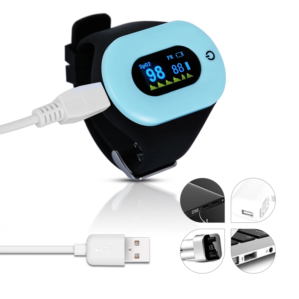 Перезаряжаемый Bluetooth-оксиметр OLIECO на запястье для Android и Apple iOS iPad iPhone аккумулятор