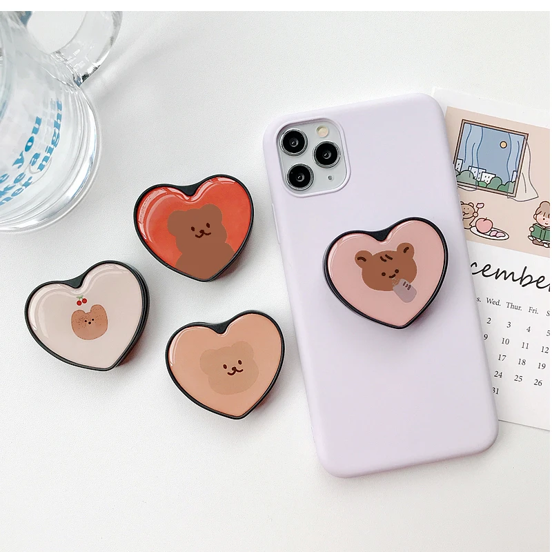 Держатель для телефона с милым медведем для iPhone, Samsung, Huawei, Xiaomi, мультяшный держатель для телефона, подставка для смартфона, держатель для планшета, подставки