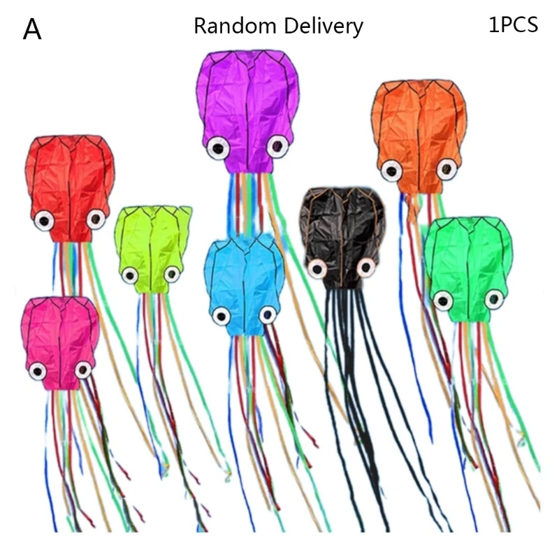 

Объемные большие мягкие пляжные воздушные змеи в форме осьминога с линейной катушкой бескаркасные развлечения