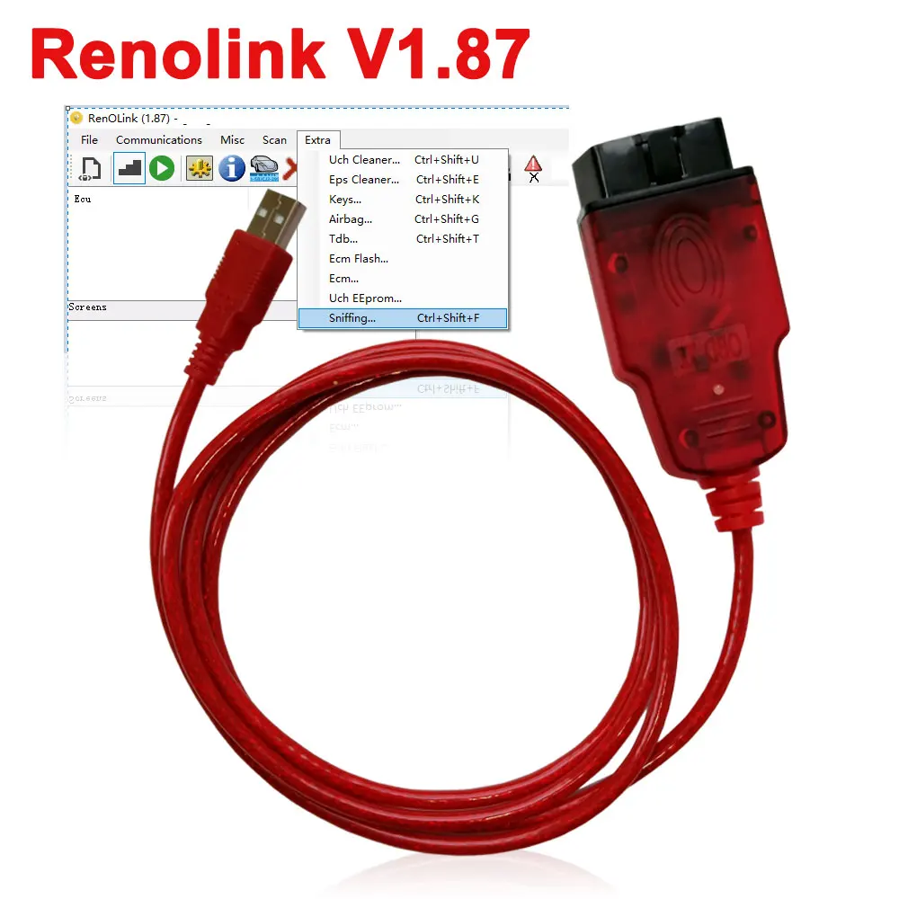 ECU программатор Renolink V1.87 для Renault UCH подходящее кодирование приборной панели