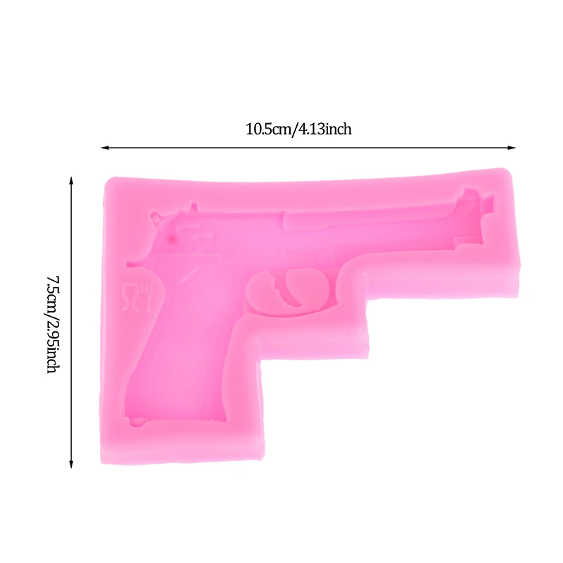 

1pcs Epoxy Resin Silicone Mold 3D Gun Toy Chocolate Pastry Biscuits Molds Epoxy Resin Moulds For DIY Jewelry Making