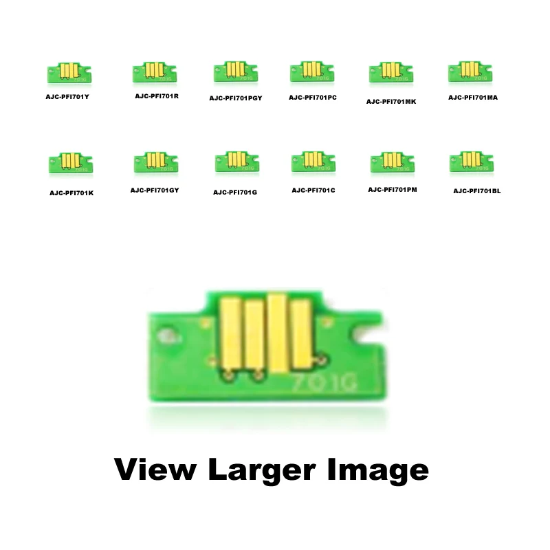 PFI701 24 упаковки для широкоформатных картриджей Canon одноразовые чипы iPF 810 820 Pro 8000 9000