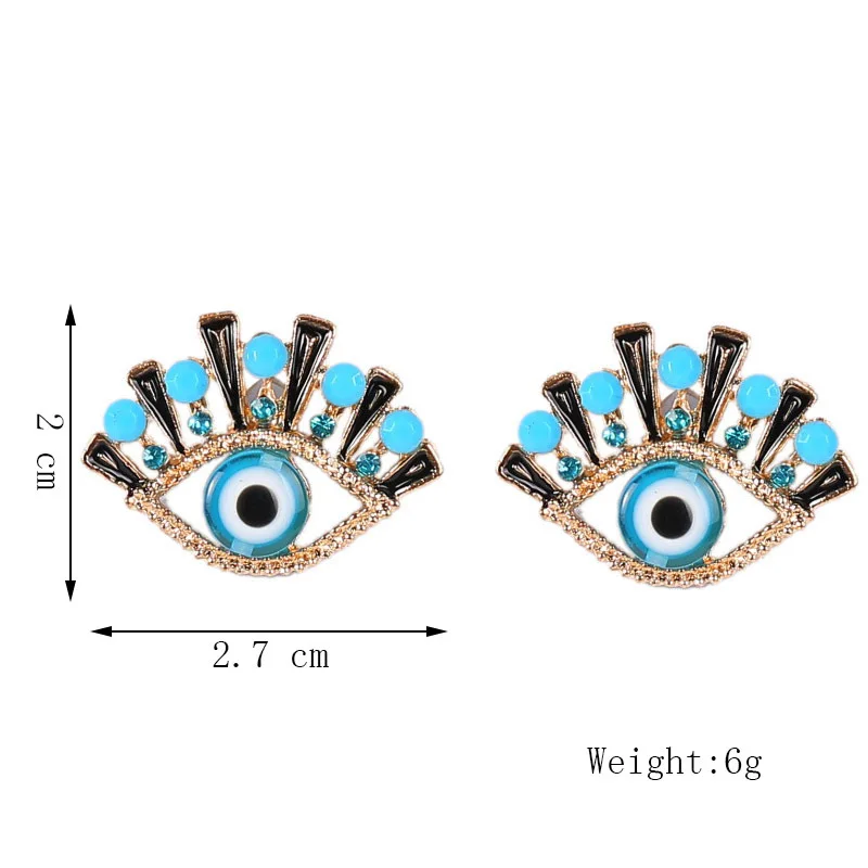 Модные серьги-гвоздики YAOLOGE от сглаза для женщин подарки девочек уникальные