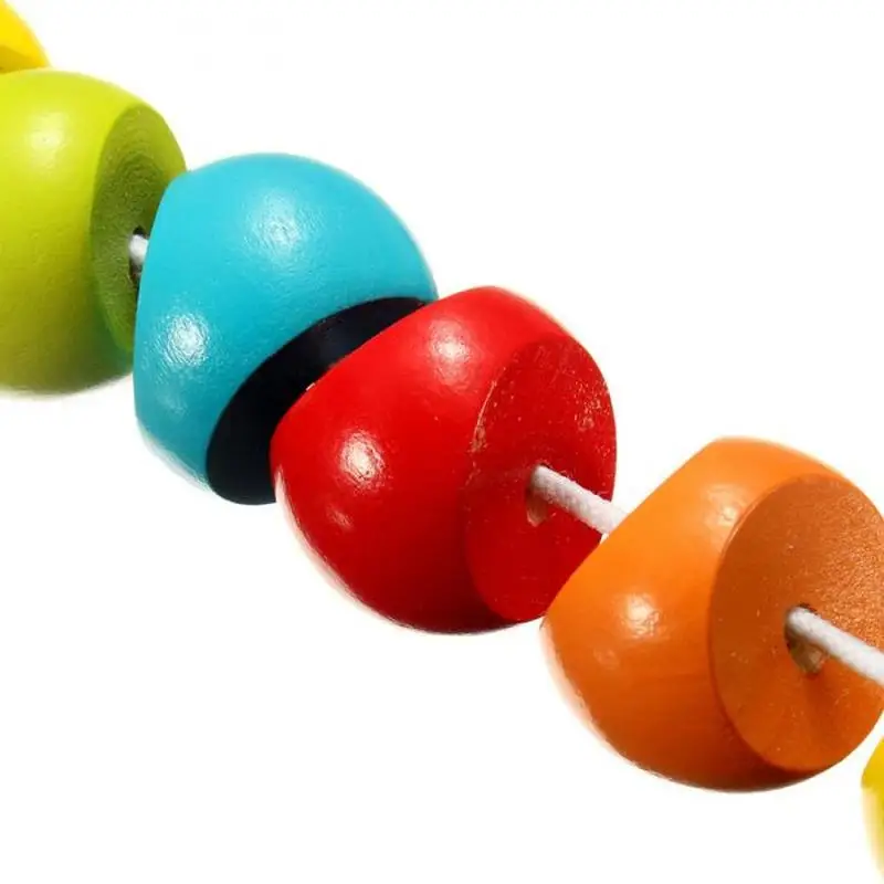 Красочная деревянная гусеница образовательные головоломки для малышей Детские