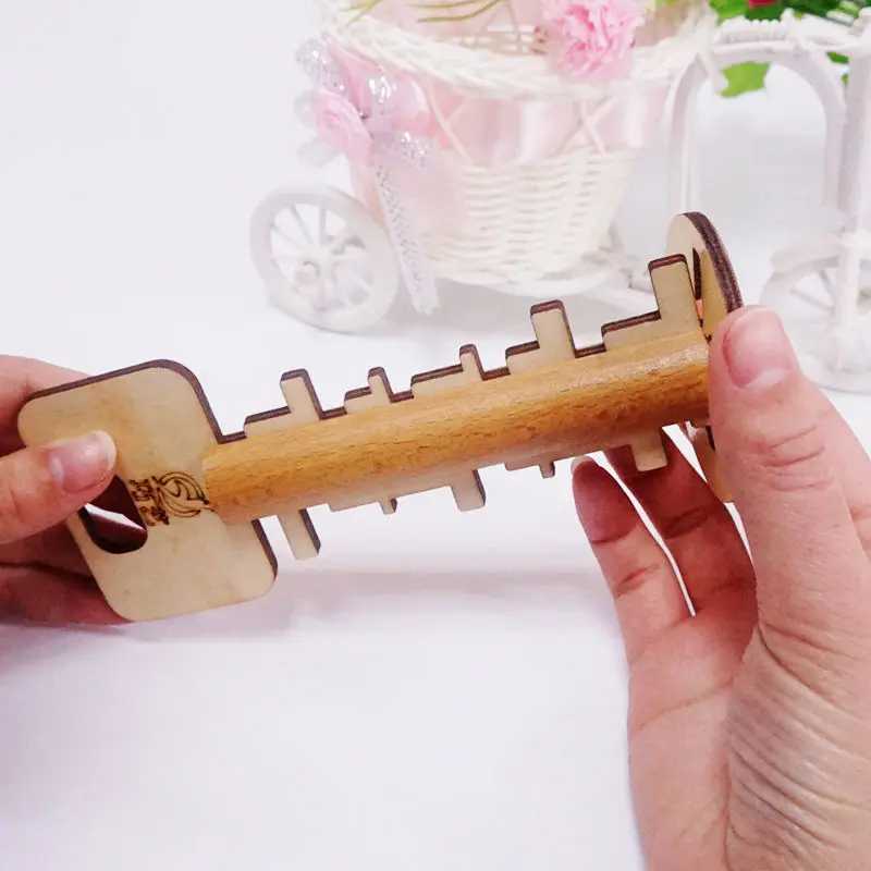 1 шт. деревянный ключ разблокировки модель развивающий образовательный блок