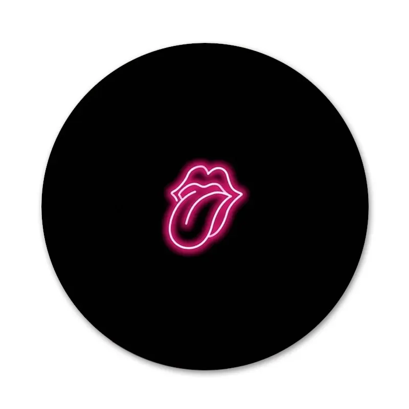 Фотофон 58 мм флуоресцентный Неон королева сердце роза Значки Металлические для