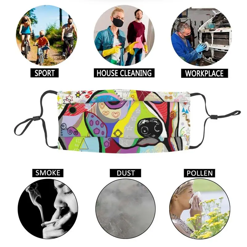 

Non-Disposable Beagle Dog Face Mask Animal Anti Haze Protection Cover Respirator Mouth Muffle