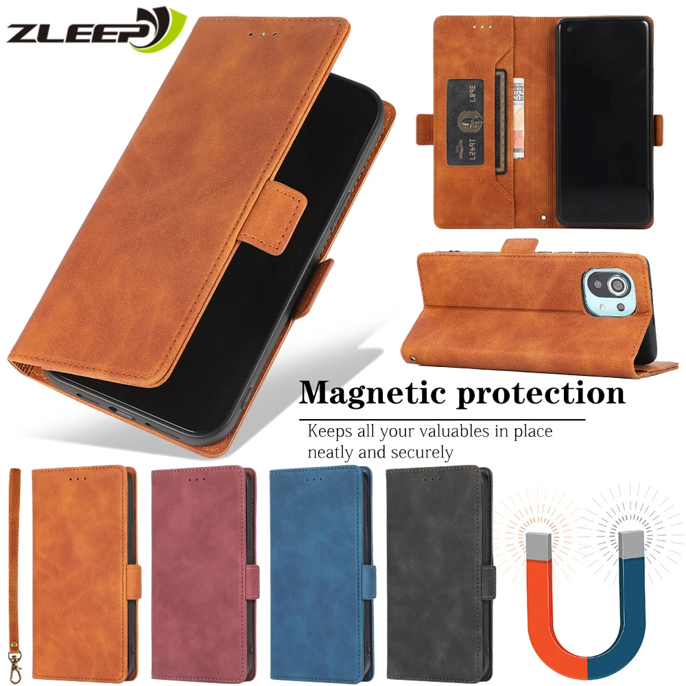 

Leather Case For Xiaomi Poco X3 M3 M4 11 Lite Ultra Redmi Note 11 10 9 S Power 10T 9A 9C 9T 8T 8 Pro Max Card Slots Phone Cover