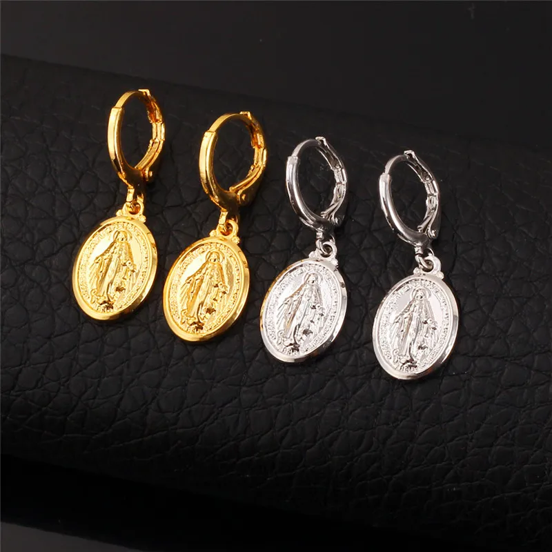 Collare Virgin Mary Jewelry Sets For Women Gold/Silver Color Mother Religious Christian Earrings Necklace S204 | Украшения и