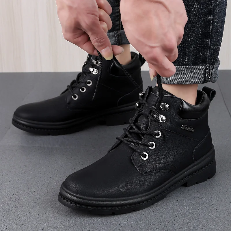 Мужские ботинки Мужская брендовая удобная модная обувь на шнуровке новинка 2020