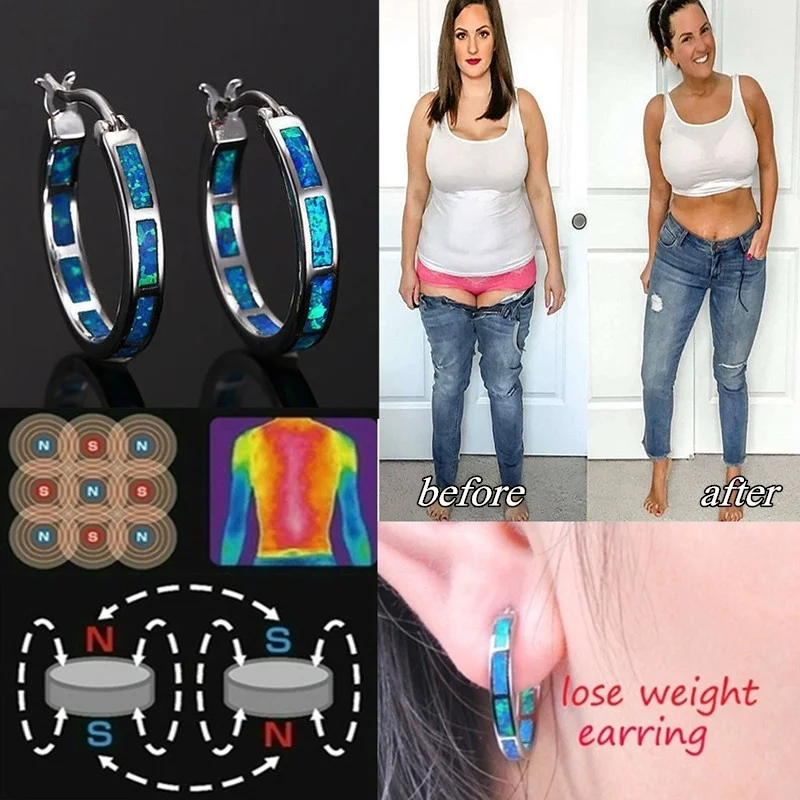 NPKDS 1 пара стильных чакр из нержавеющей стали здоровье потеря веса кольцо серьги