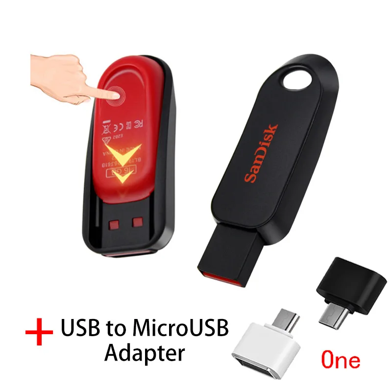 CZ62 A SanDisk USB флэш-накопитель 16 ГБ 32 ГБ 64 ГБ флеш-накопитель 16 Гб Флешка флеш-диск USB 2,0 Регулируемая карта памяти черный U диск - Цвет: CZ62 A