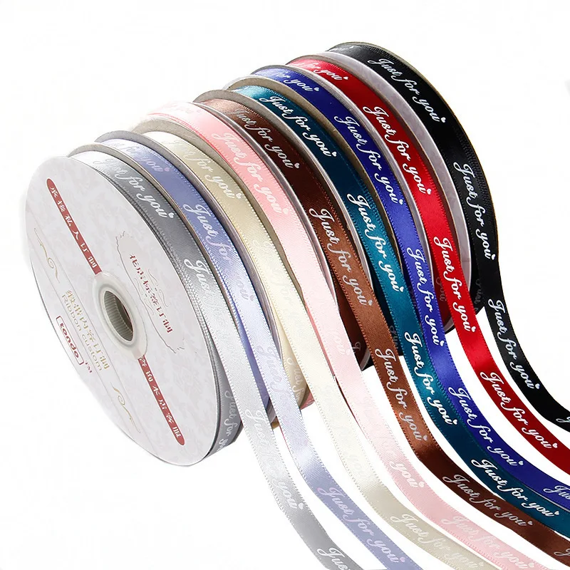 10 мм лента с английскими иероглифами цветочная упаковка корсажная атласные