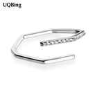 Геометрические Роскошные элегантные женские кольца из серебра 925 пробы с цирконом, украшения для пальцев