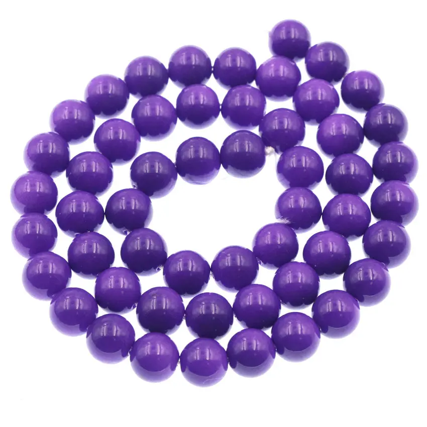Factory Outlet Purple Baking Paint Loose Beads for Jewelry Making Charm Elegant Spacer DIY Beauty Gift Accessories Craft 15" B93 |