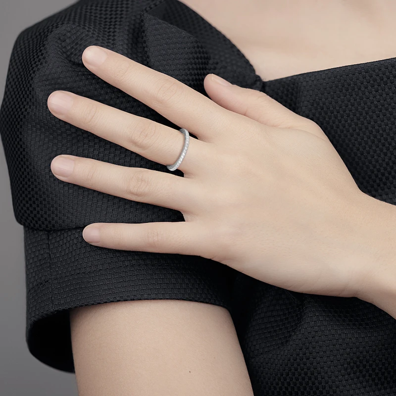 Подлинное кольцо из стерлингового серебра 925 пробы с сердечками для женщин