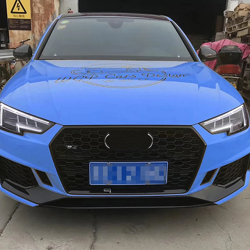 Для Audi A4 S4 B9 автомобильный передний капот средняя сетка бампер решетка рамка Крышка отделка внешние аксессуары