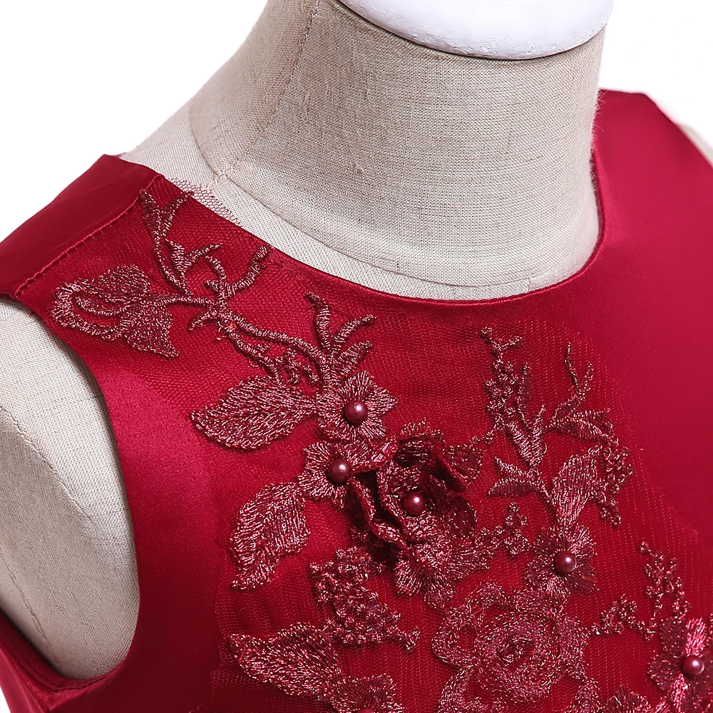 Платье принцессы с цветочной вышивкой для детей 10 лет детская одежда дня