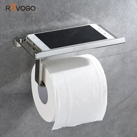 rovogo toilet paper holder with phone self brushed stainless steel toilet paper roll holder for bathroom wall mounted silver