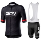 Новинка 2021, черная командная веломайка GCN 19D, гелевый комплект одежды для горного велосипеда, быстросохнущая велосипедная одежда, мужская короткая майка