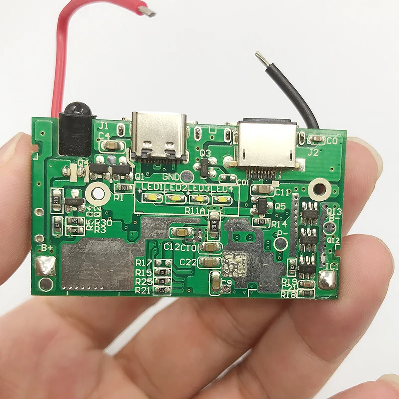 Плата быстрой зарядки 5 12 В 2 USB Type c QC 3 0 модуль для литий ионной литиевой батареи