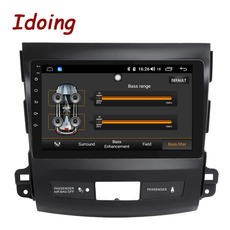 Автомобильный мультимедийный плеер Idoing 9 &quot 4G + 64G 2.5D IPS 8 ядер Android радио для Mitsubishi