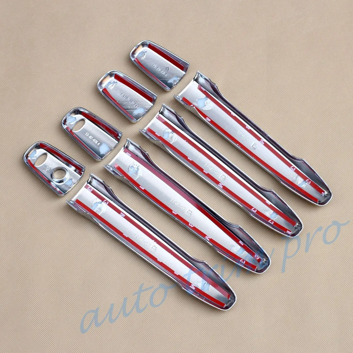 Хромированная дверная ручка с крышкой без ключа защитная накладка для Mitsubishi