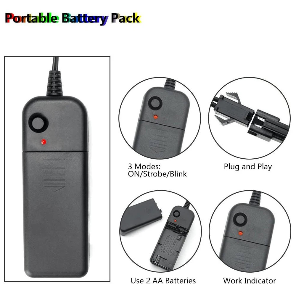 3m Drive Cold Light Dance Decoration Float Luminous Line Party (Without Battery) | Дом и сад