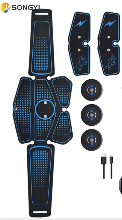 

SONGYI EMS Abdominal Trainer Body Slimming Belt ABS Muscle Stimulator Toner Gym Fitness Exercise Electrostimulation Stickers S78