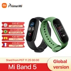 Умные часы Xiaomi Mi Band 5, Водонепроницаемый Фитнес-браслет с поддержкой Bluetooth, с функцией измерения сердечного ритма, с 9 языками