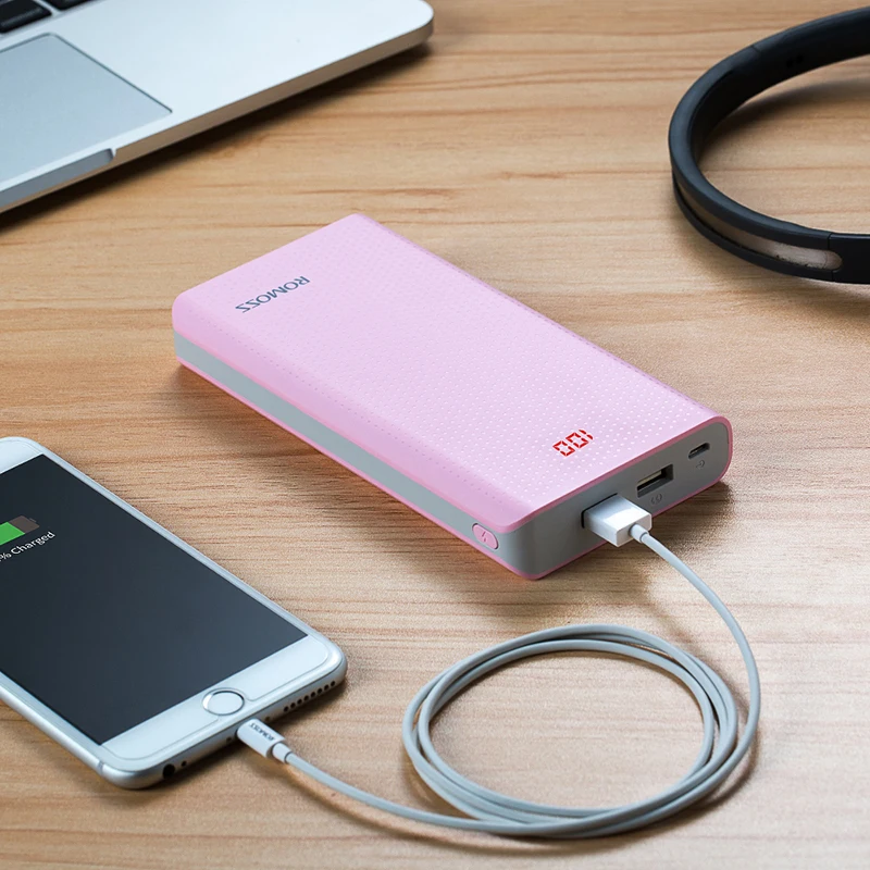 Внешний аккумулятор ROMOSS Sense 6 ёмкость 20000мАч 2 выходных порта USB LED дисплей