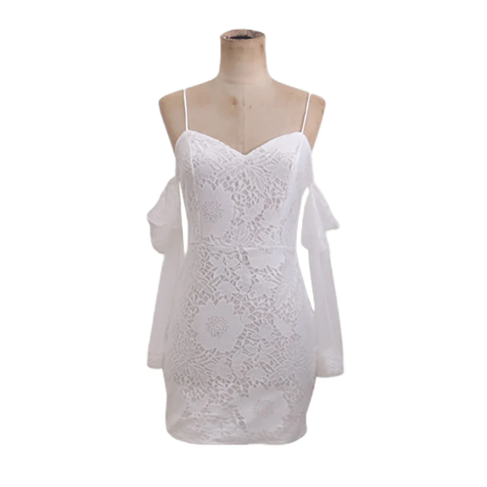 Женское романтическое сексуальное платье с открытыми плечами на тонких