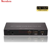 2 port hdmi kvm switch 4k hdmi usb kvm switcher 2 in 1 out usb switch kvm for mouse keyboard printer pc for win7 win10 for mac