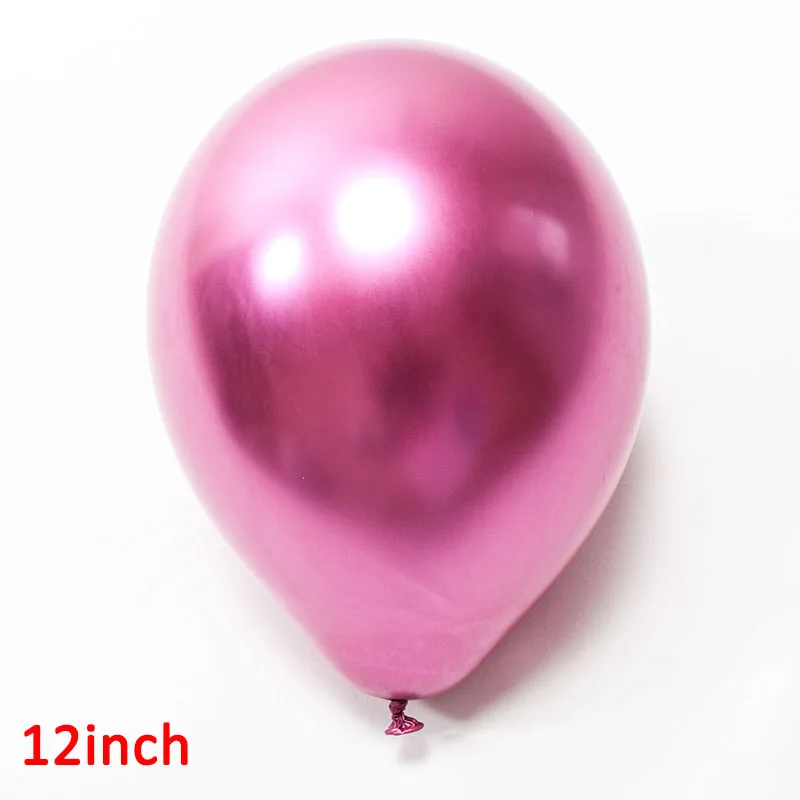hot pink 30/100 шт 12 дюймовый металлический обувь с жемчугом на толстом каблуке хром воздушных шаров из латекса с День рождения украшения детское платье для свадьбы, гелиевый воздух клипсы для воздушных шаров, 1st - Цвет: hot pink