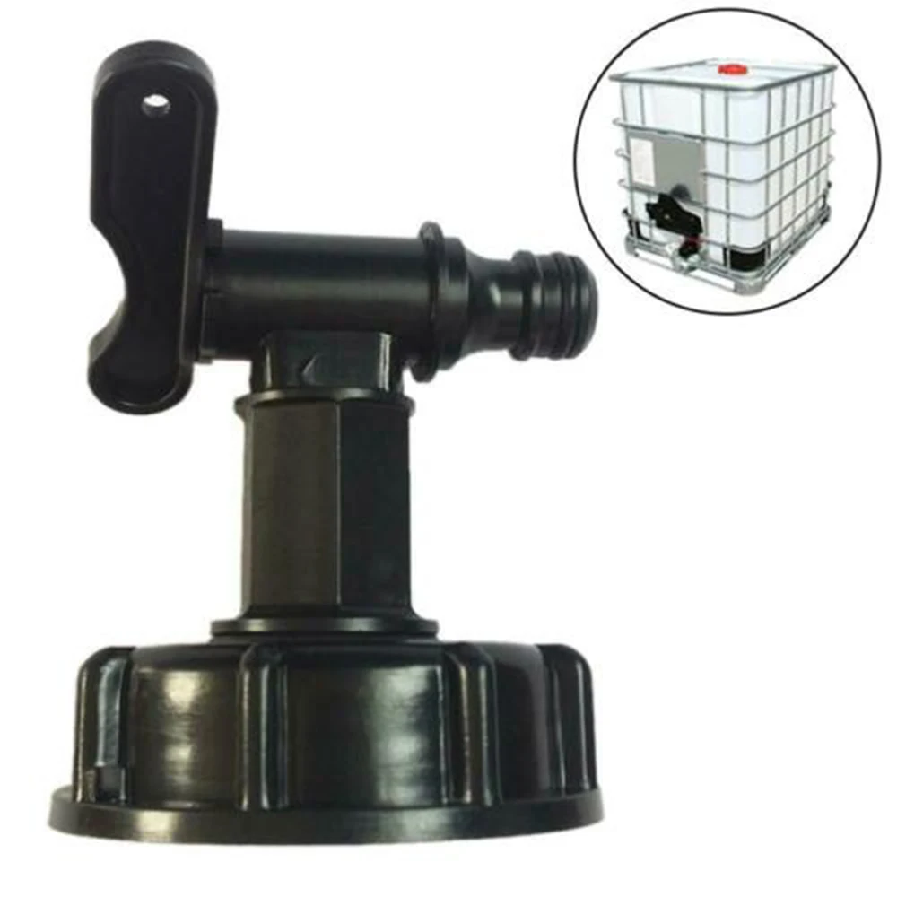 

With switch Nozzle Connector Part Tool IBC ton valve Hose Adapter Faucet Cap