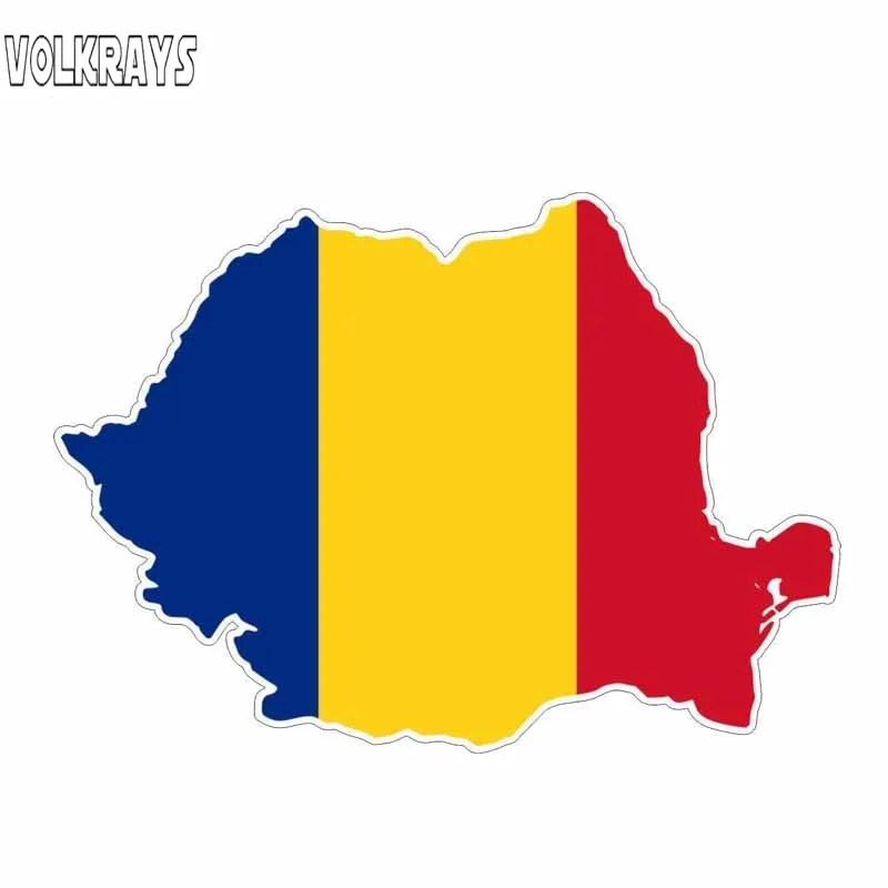 Volkrays креативные автомобильные стикеры Румыния карта аксессуары с национальными