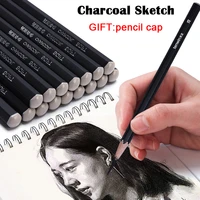 12 pcsset professional sketch drawing pencil set hardmediumsoft sketch charcoal painting pencils stationery supplies
