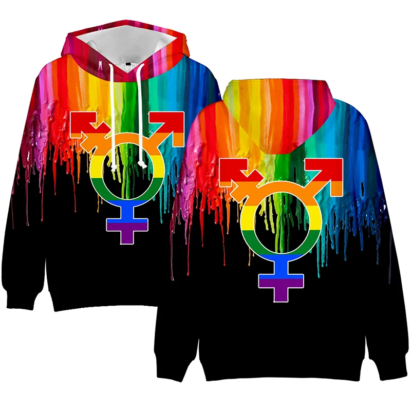 

Hot Pride Lgbt Gay Love Lesbian Rainbow Fleece Hoodies Sweatshirts Oversized Unisex Harajuku Love is Love Sweatshirts Hoodie